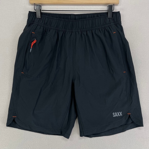 Saxx Other - SAXX GainMaker 2N1 Shorts Mens Medium Black Ballpark Pouch Lined Gym Athletic 9"